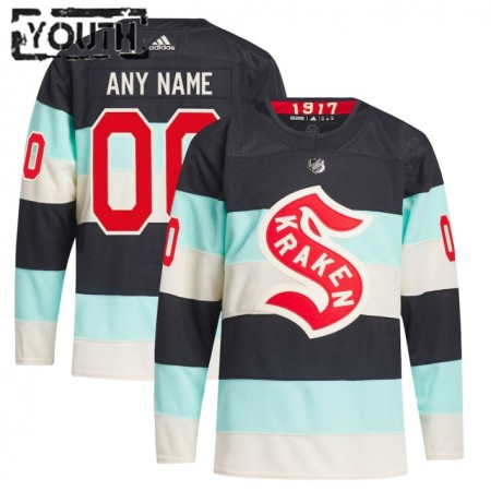 Adidas Maillot de Hockey Seattle Kraken Personnaliser 2023-24 Bleu Winter Classic Authentic - Enfant